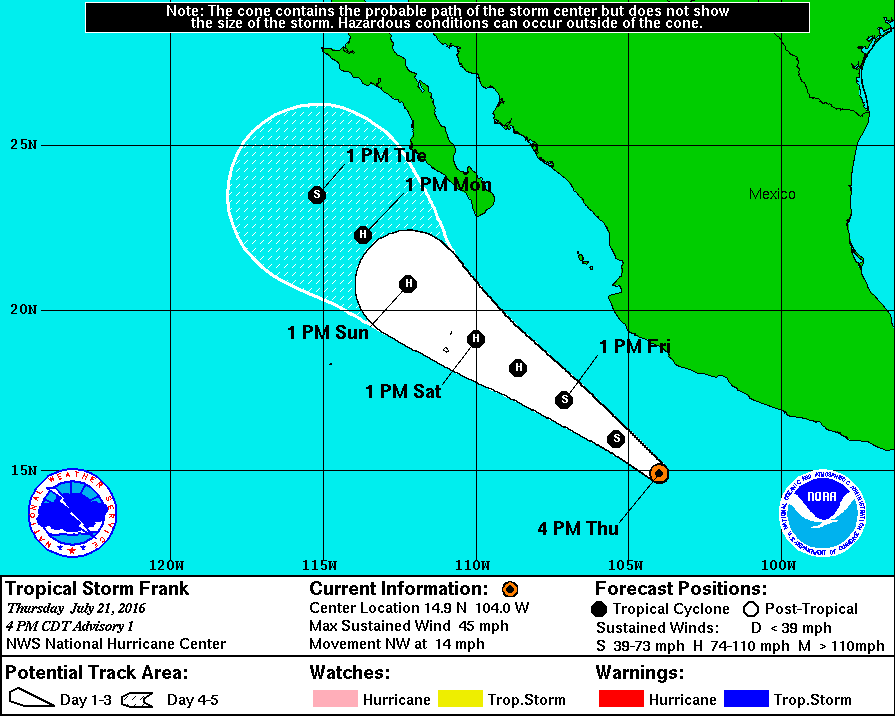 tropical storm frank