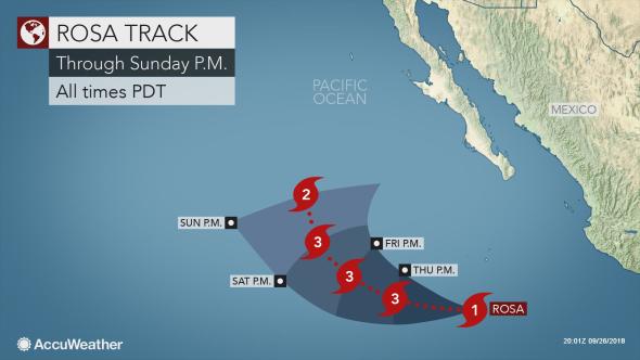 Rosa to impact northwest Mexico before soaking US Desert Southwest