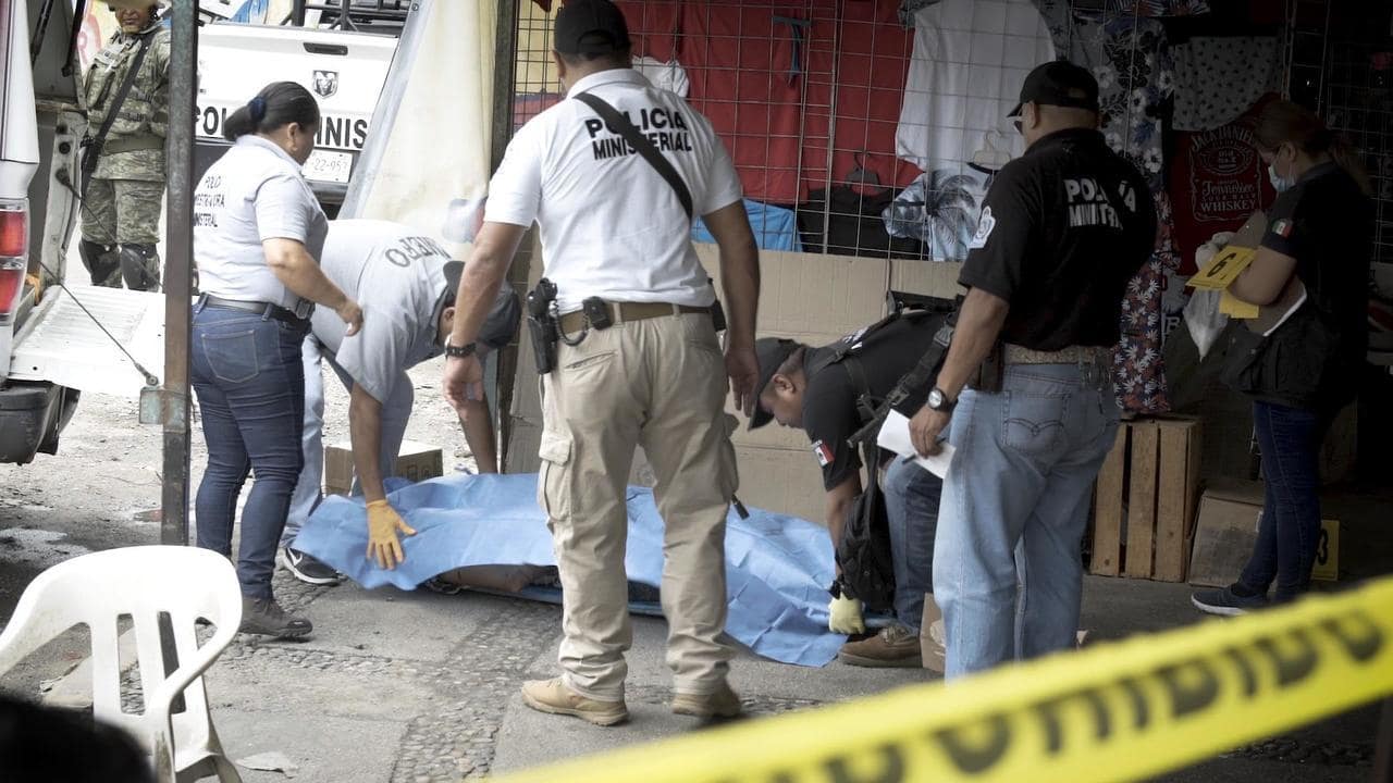 Bodies line popular Caleta Beach in Mexico