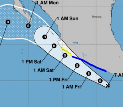 Avvisi e orologi emessi per la tempesta tropicale Beatrice, allerta Puerto Vallarta