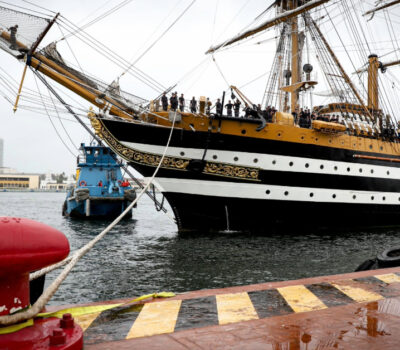 Italian Navy Training Ship Amerigo Vespucci Arrives in Puerto Vallarta Italian Navy Training Ship Amerigo Vespucci Arrives in Puerto Vallarta Celebrating 150 Years of Diplomatic Relations Between Italy and Mexico