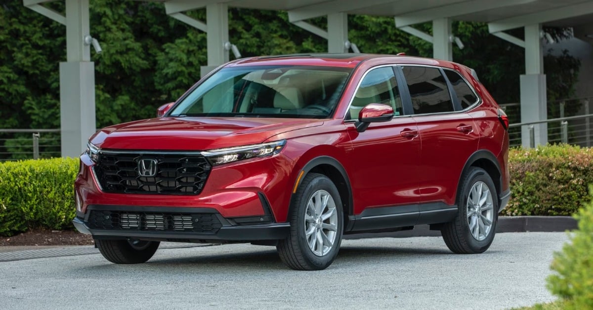 Driver caught in stolen red Honda CR-V
