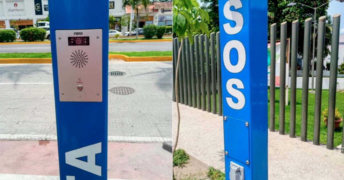 Puerto Vallarta blue security totems