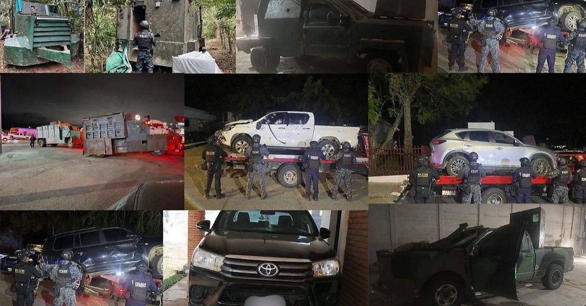 Seizure in Chiapas Sierra includes cartel monster trucks