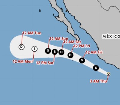 Tropical Storm Ivo steadily gains strength off Mexico’s southwest coast