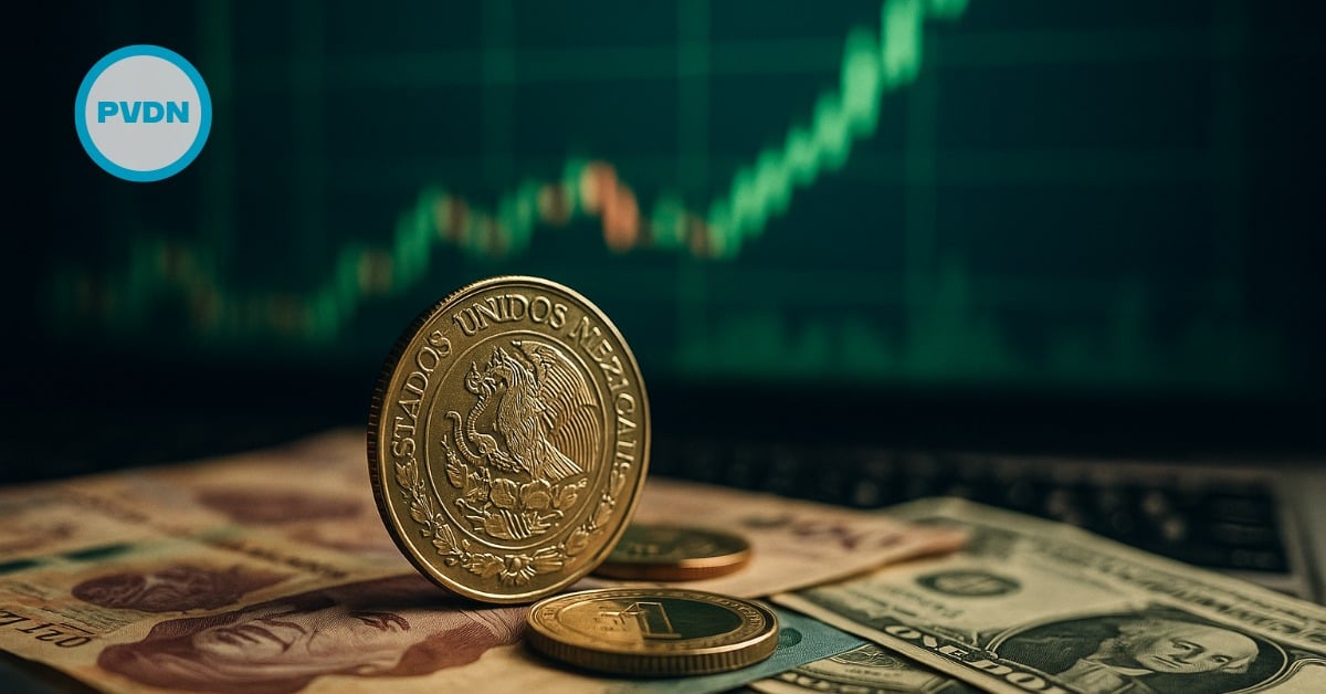 Mexican peso gains