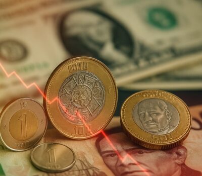 Mexican peso weakens on scarce data and Fed jitters Mexican peso weakens