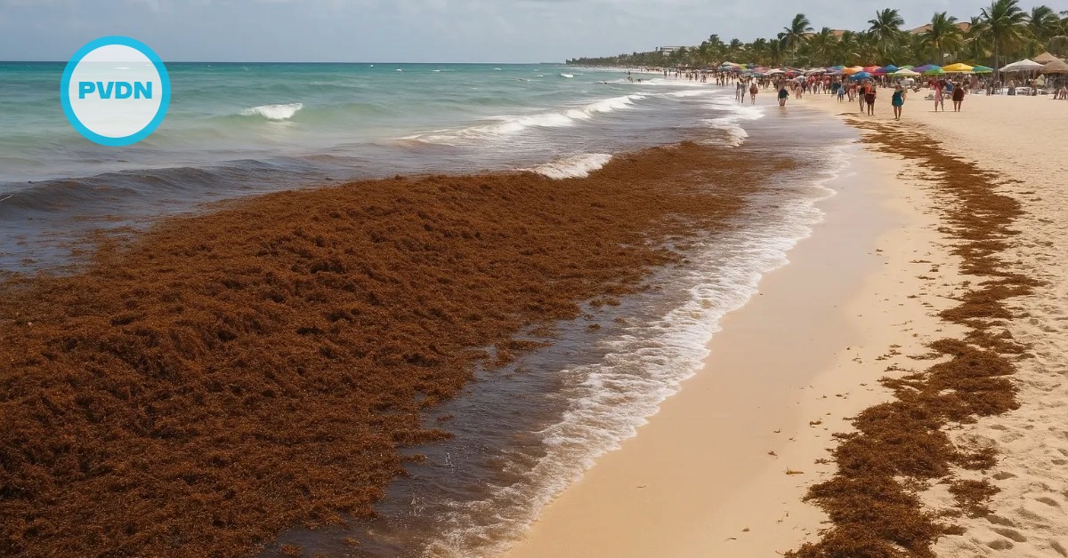 playa del carmen sargassum