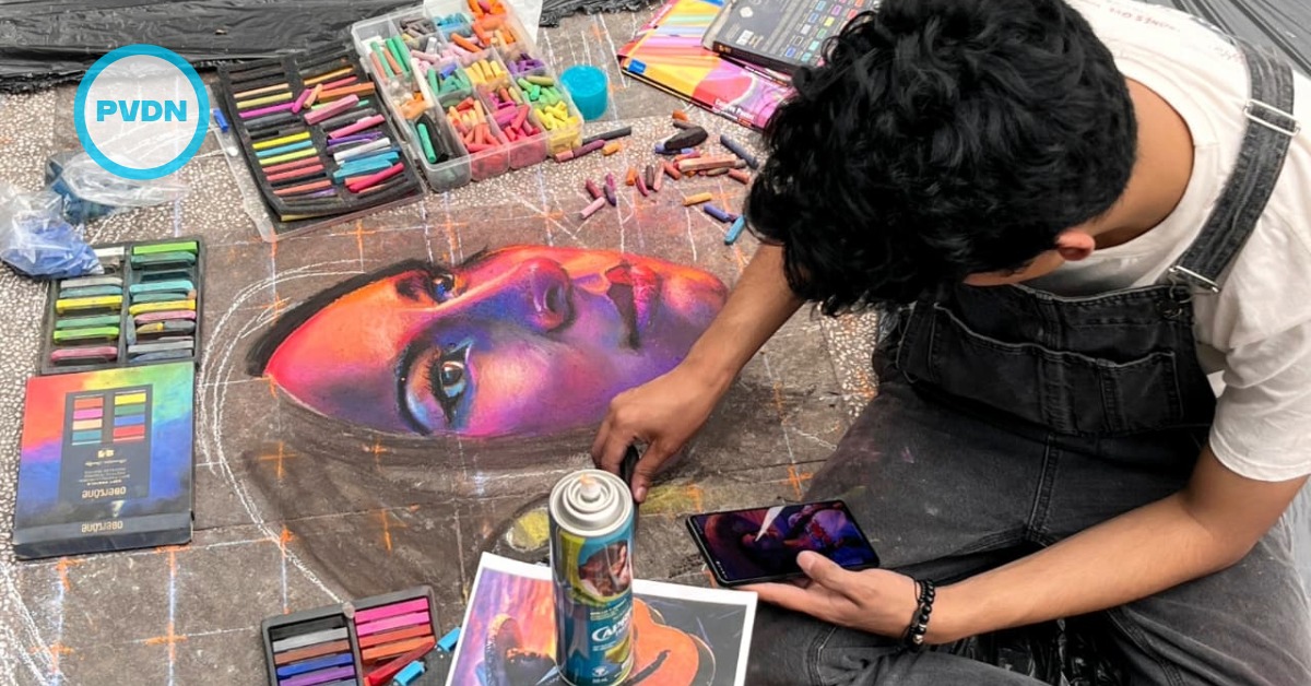 The Plaza de Armas is filled with color for the XVIII Madonnari Festival 2026