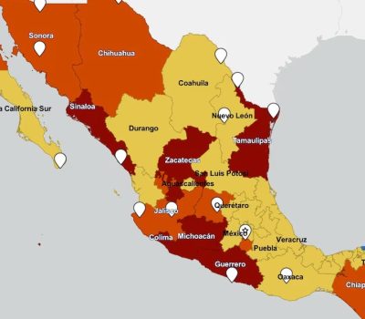 US travel map puts six Mexican states at highest risk