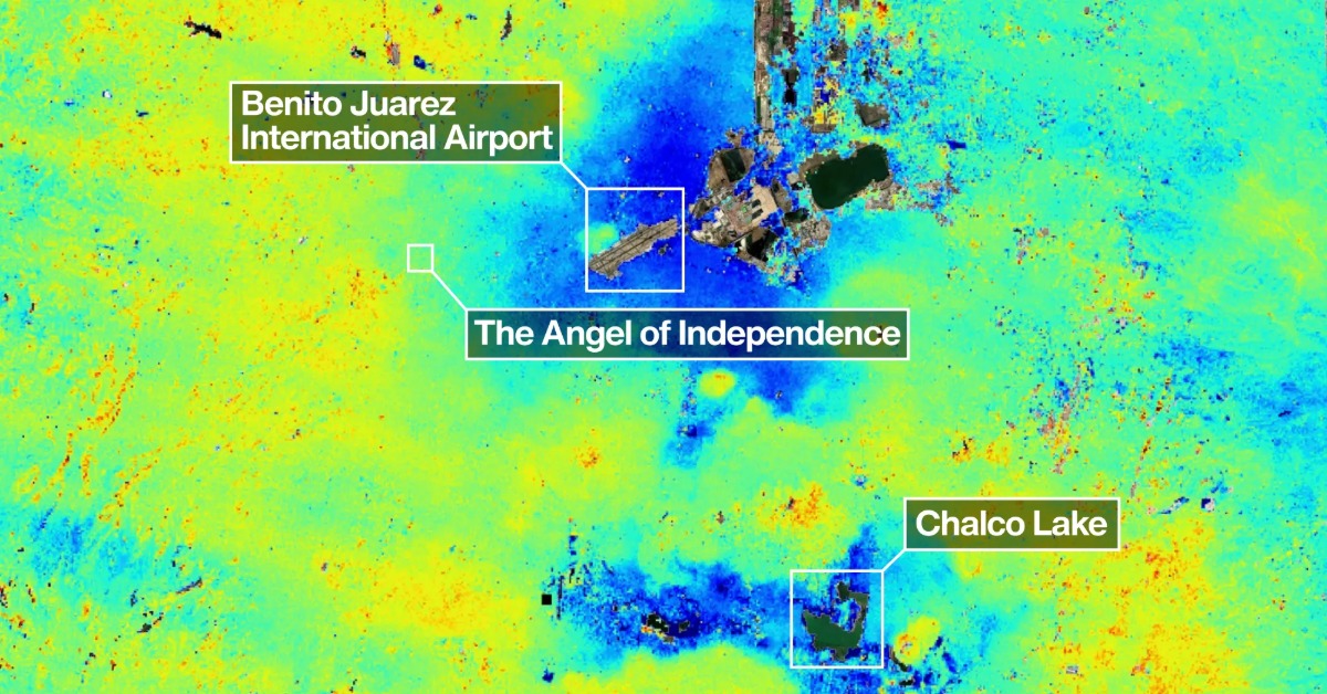 NASA Data Shows Mexico City Sinking Faster Than Expected