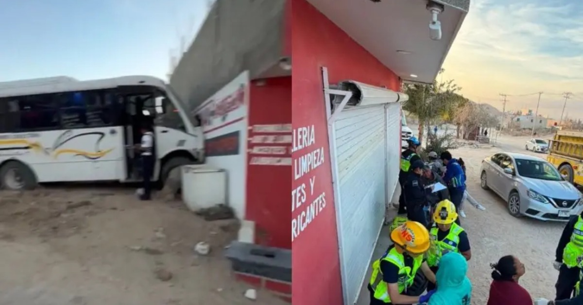 Five Hurt After Cabo Public Bus Slams Into Wall