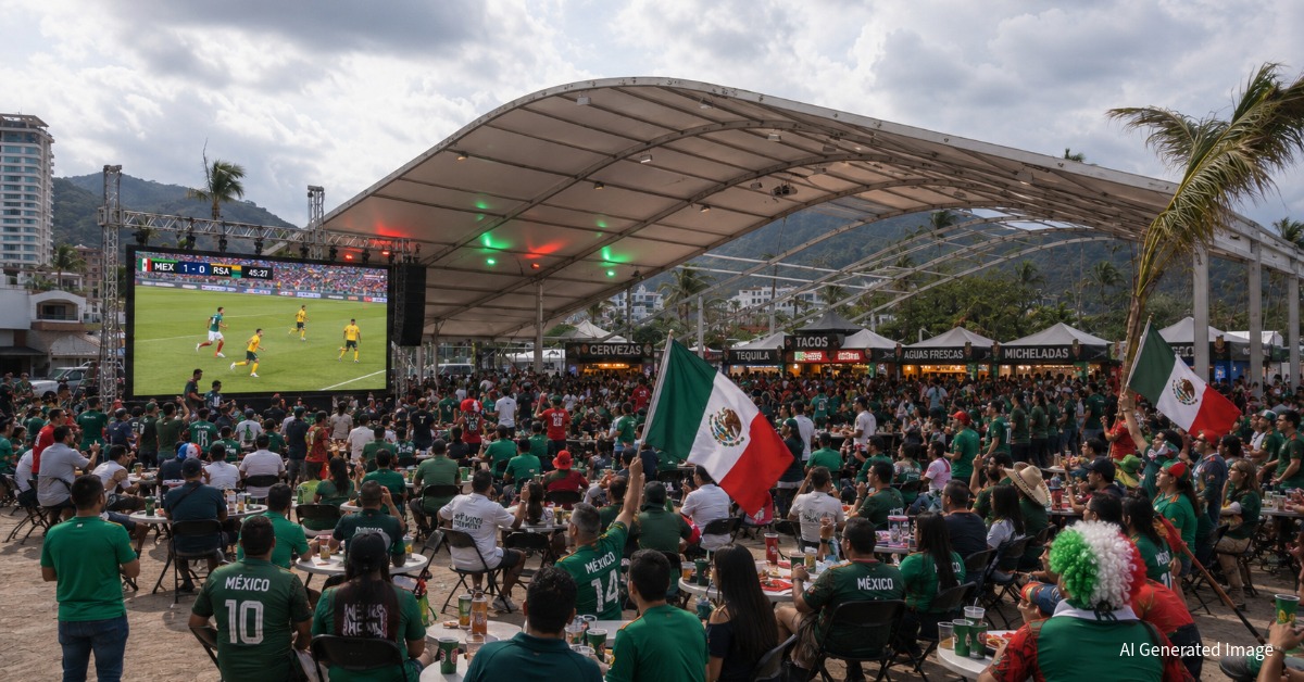 Mexico Fans Get Their Puerto Vallarta World Cup Party