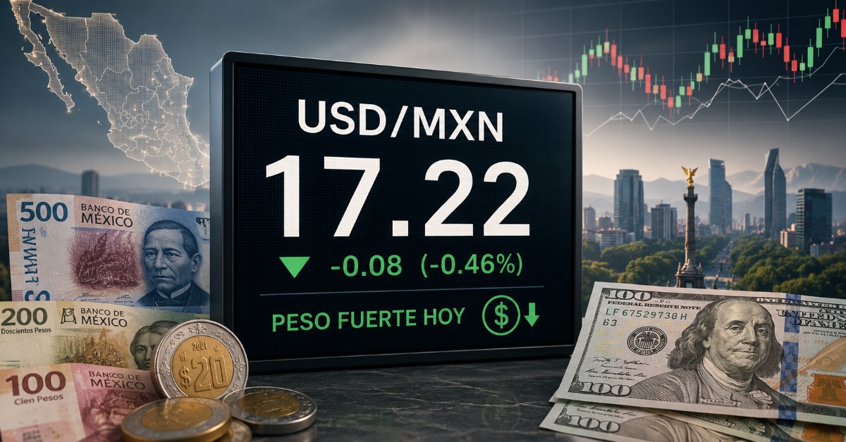 Peso Trades Near 17.22 Per Dollar Today