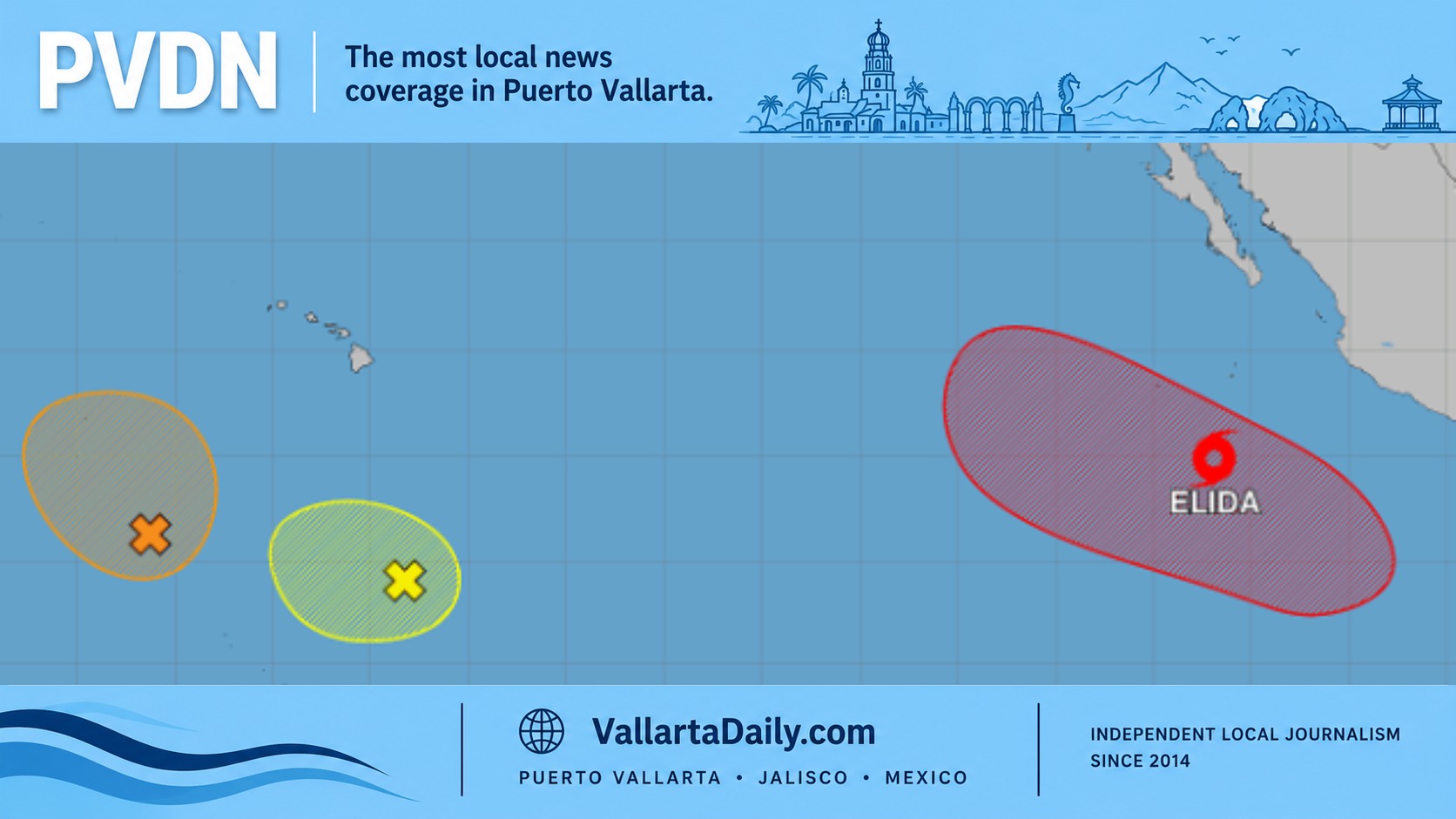 Tropical Storm Elida Forms Well Offshore Mexico Coast