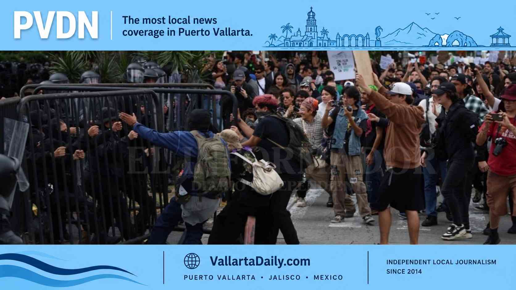 Guadalajara Police Respond to Protests Over Clean Water with Tear Gas